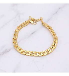 Altın Kaplama İmitasyon Figaro Model Zincir Bileklik BLK-1255 (Gold)