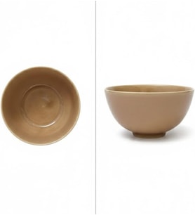 3'lü Karamel Kahve Seramik Kase Seti, Özel Çatlak Dokulu (Crackle) Tasarım Çerezlik ve Sosluk, Modern Stoneware Kahvaltılık Sunum Kasesi, Derin ve Şık Meze Tabağı Takımı (Bej/Kahve)