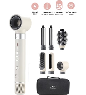 KS-103 Airbreeze 1300W Saç Şekillendirme ve Kurutma Seti – 105.000 RPM, Negatif İyon