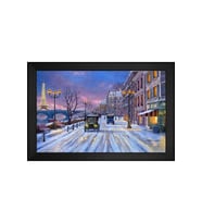 Manzara Temalı Kanvas Tablo 50 x 70 cm Siyah Çerçeve