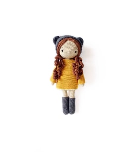 Ayıcık Şapkalı Sonbahar Bebek Amigurumi Organik Oyuncak