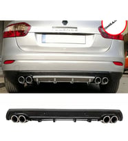 Renault Fluence Siyah Difüzör Çiftli Yuvarlak Egzoz Görünümlü D Tip Difizör 2009-2016