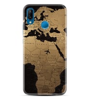 Huawei P20 Lite Mate 10 20 Lite Pro P40 Lite KılıfDesemli Silikon Map Planet 1656