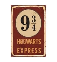 Vintage Harry Potter Hogwart Express Ahşap Poster, Sıcak ve Nostaljik Dekor