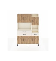 Arges Dolap 10 Raflı 3 Çekmeceli 6 Kapaklı 132x30x195 Aytaşı-Çam/Aytaşı