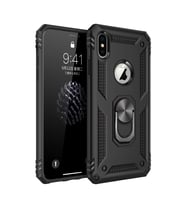 Apple İphone Xs Max Kılıf Sofya Yüzüklü Silikon Kapak - Siyah