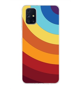 Samsung Galaxy M31s Kapak Renk Cümbüşü Tasarımlı Şeffaf Silikon Kılıf