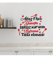 Dekoratif Yazılı Romantik Mutfak Yazısı
