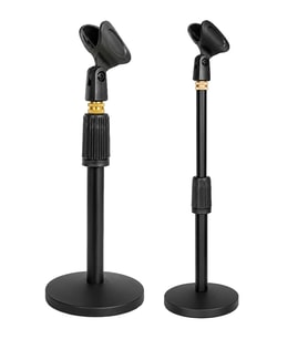 Magicvoice MV-16865 Profesyonel Metal Masaüstü El Mikrofon Standı Metal Yükseklik Ayarlı