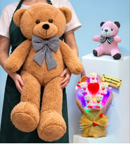 Premium Peluş Ayıcık Seti Kişiye Özel Tasarım Büyük Boy Kahve Ayıcıklı (Model 1)
