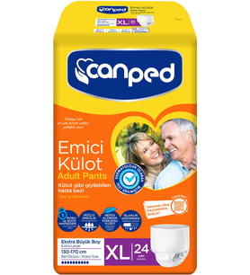 Canped Emici Külot Hasta Yetişkin Bezi XL - Ekstra Büyük - Extra Large 24 Adet Fırsat Pk