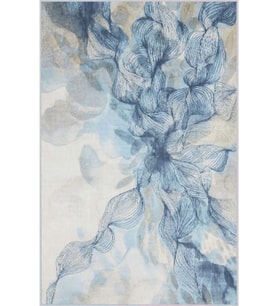 Eliana Home Baskılı, Yıkanabilir Kaymaz Taban Salon Halısı LNA1712 100x150 cm (Mavi)
