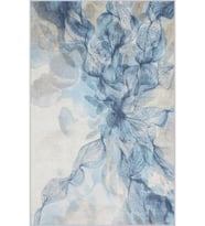 Eliana Home Baskılı, Yıkanabilir Kaymaz Taban Salon Halısı LNA1712 100x150 cm (Mavi)