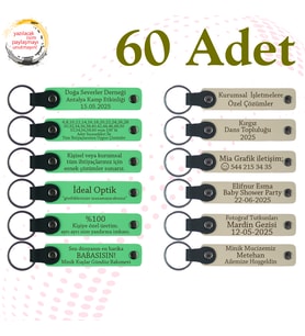 Fıstık Yeşili & Sütlü Kahve, Kültürel Gezi Ekibine Özel Anı, 60’lı Set, Kişiye Özgü Deri Anahtarlık