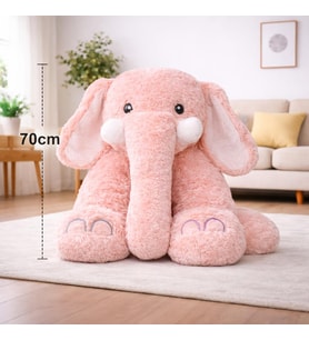 Yumuşacık Uyku Arkadaşı Fil Tam 70 Cm Boyunda ( GRİ )