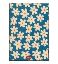 PAPİRÜS ÇİÇEK SERT KAPAK CİLTLİ 16X23 96YP. ÇİZGİSİZ (DÜZ) DEFTER - TEKLİ