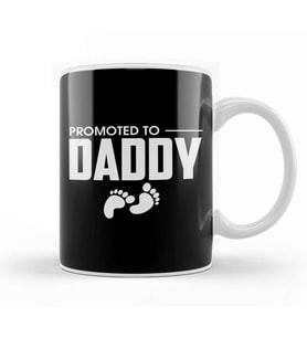 Cute Promoted To Daddy Pregnancy Announcement Kupa Bardak Porselen