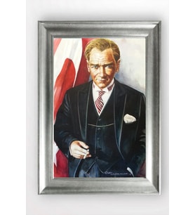 Gümüş Çerçeveli Atatürk Tablo a59