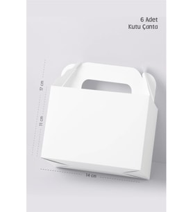 Beyaz - Baskısız Kutu Çanta Postacı 14x17 cm *6'lı Paket