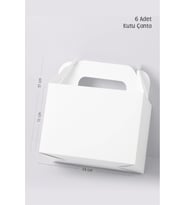 Beyaz - Baskısız Kutu Çanta Postacı 14x17 cm *6'lı Paket