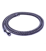 Oval Kral Bakla Örgülü Çelik Kolye 4Mm 3183CEK024