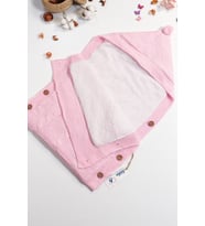 Kız Bebek Düğmeli Pembe Anakucağı Kundak STL6461