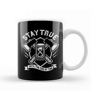 Stay True Mural Kupa Bardak Porselen