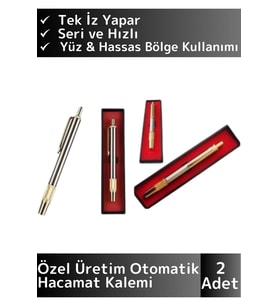 Özel Kutulu Yeni Nesil Yüz Hassas Bölge Kullanım Hızlı Rahat Metal Dayanıklı Hacamat Kalemi 2 Ad