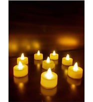 24'Lü Pilli Mini LED Tealight Mum Seti - Alevsiz Titrek Işıklı Dekoratif Mum-Romantik Masa, Yılbaşı Ve Sürpriz Dekorasyon Mumu