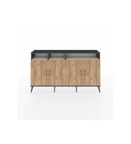 Arges Konsol 6 Raflı 4 Kapaklı 176x30x99 Antrasit-Çam/Aytaşı