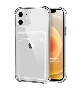 Microsonic Apple iPhone 12 Card Slot Shock Kılıf Şeffaf (Renksiz)