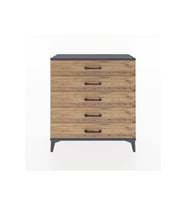 Arges Şifonyer 5 Çekmeceli 88x30x96 Antrasit-Çam