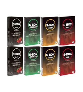 S-Box 8 Adet Karma Prezervatif Seti 12lı
