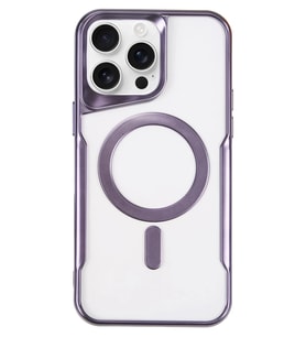 iPhone 16 Pro Kılıf Boyi Magsafe Silikon Kapak - Derin Mor