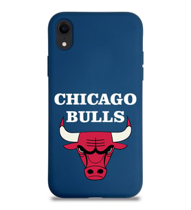 Apple iPhone XR Uyumlu Lansman Kılıf Chicago Bulls Tasarımlı Altı Kapalı İçi Kadife Kaplı  Kapak (Şeffaf)