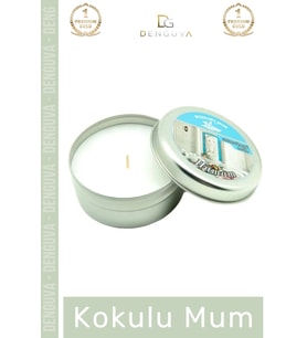 #MumOdaKokusu Dekoratif Hediyelik Modern Şık Metal Kutulu Kaliteli Mum Oda Kokusu 120G Teneke Kutu