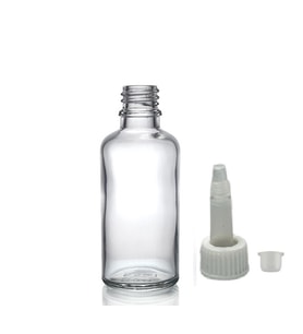 50ml şeffaf cam şişe getamisin kapak, 24 adet, plastik üstten damlalıklı şişe, damlatmalı şişe, damlatıcı şişe