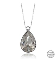 Swarovski Crystal Taşlı Damla Gümüş Kadın Kolye