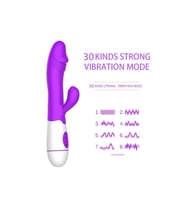 Hızlı Express 30 Titreşimli Çift Motorlu  Ve Vajinal Vibratör G-Spot Mor