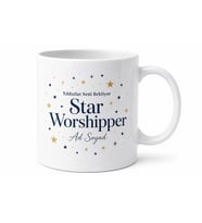 Star Worshipper Yazılı Yıldızları Sevenlere Özel Şık Çay Kupası Hediye