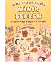 Mutlu Kalpler Kulübü - Minik Şefler - Çıkartmalı Boyama Kitabım