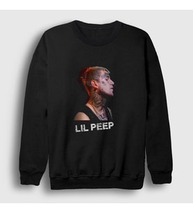 Presmono Unisex Siyah Rip Lil Peep Sweatshirt 37754tt