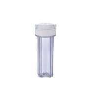 Aquames - Su Arıtma 10'' Şeffaf Filtre Kabı 1/4" Bağlantı NSF Sertifikalı