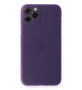 Durukar® iPhone 11 Pro Max Kılıf PP Ultra İnce Kapak - Mor