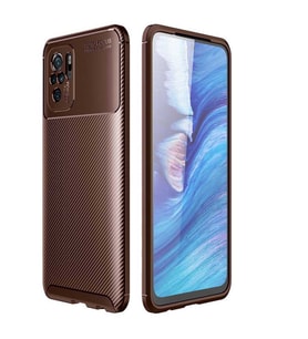 Xiaomi Redmi Note 10 Kılıf Esnek Soft Karbon Tasarım Legion Serisi (Kahverengi)