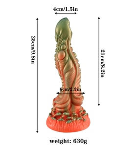 Censan Kırmızı Yeşil Canavar Dildo Model 5