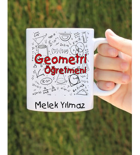 geometri öğretmeni özel tasarım kupa bardak