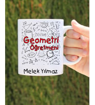 geometri öğretmeni özel tasarım kupa bardak