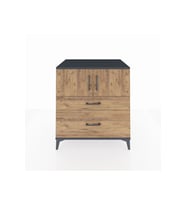 Kronos Şifonyer 2 Raflı 2 Çekmeceli 2 Kapaklı 88x59x96 Antrasit-Çam