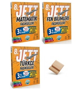Ünlüler Karması LGS 2027 Jett Matematik Fen Bilimleri ve Türkçe Fasikülleri 3lü Set + Telefon Standı